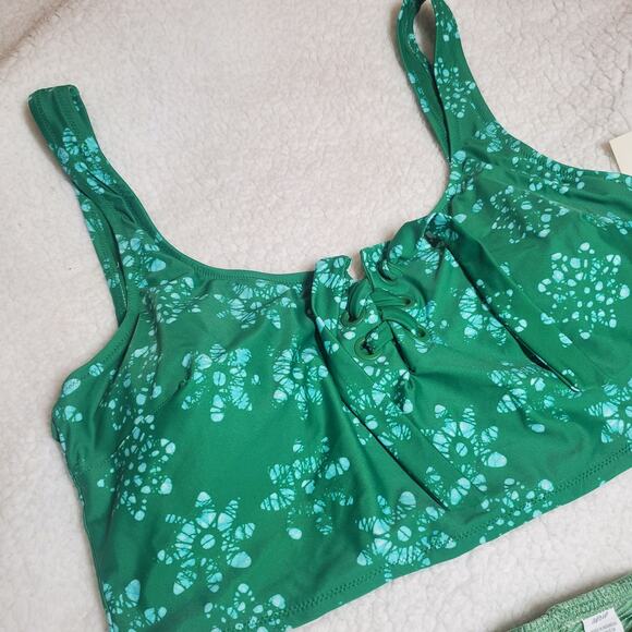 Aerie Green Bikini Set Scoop Top, Cheekier Bottoms Women's XL NEW Cheeky NWT - Picture 5 of 15